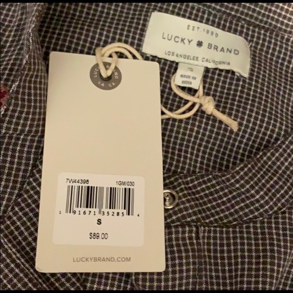 NWT Lucky Brand Western Style Button Up - Picture 7 of 8